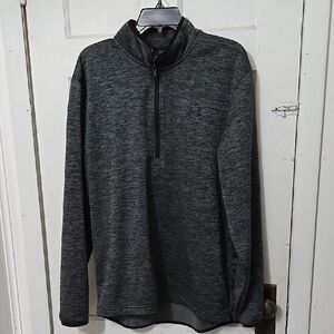 Under Armour Men's Black & Gray Heather Half-Zip Sweater XL